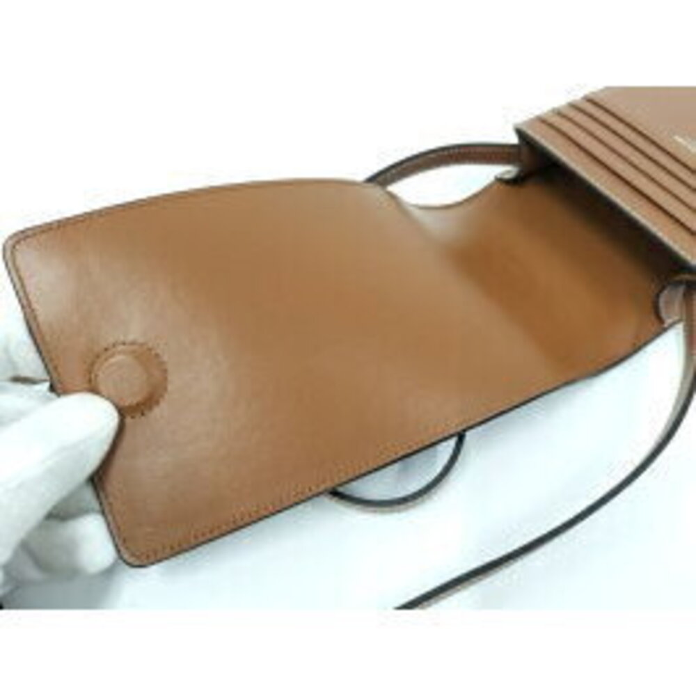 CELINE Vertical Sleeve Shoulder Bag Triomphe Leather Brown - Picture 7 of 9